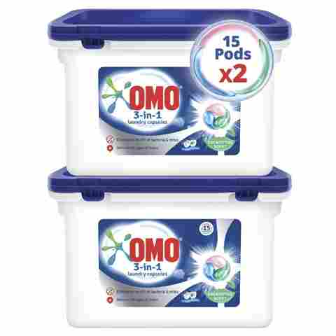 Omo 3In1 Laundry Capsules 2X225G
