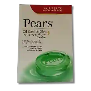 Pears Oil Clear & Glow Soap Bar with Glycerin & Lemon Flower Extract 125gx4