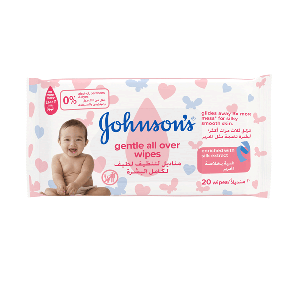 Jonson'S Gentle All Over Baby Wipes With Silk Extract (3+3Free) 6X72 Wibs