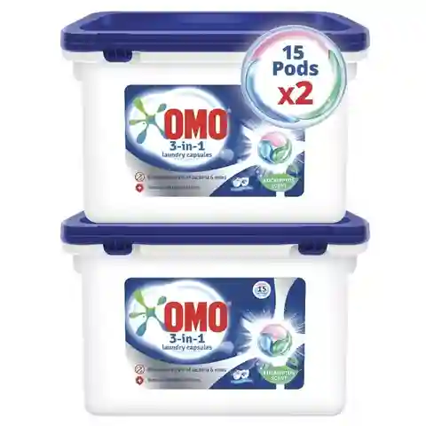 Omo 3In1 Laundry Capsules 2X225G