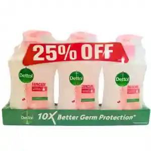 Dettol Hand Wash Skin Care Antibacterial Liquid 200Ml (Pack 3)